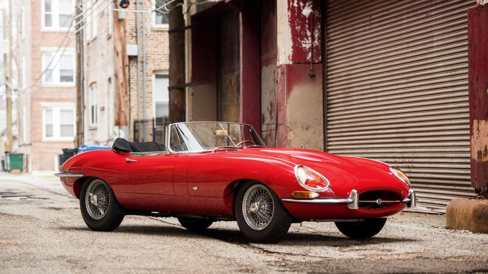Jaguar E Type Red Classic Convertible wallpaper