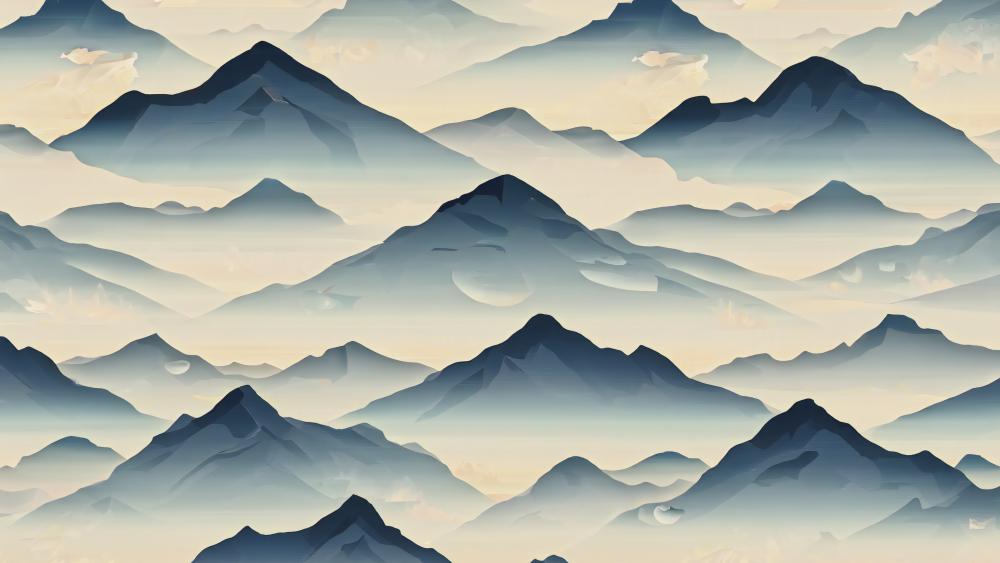 Serene Mountain Layers wallpaper