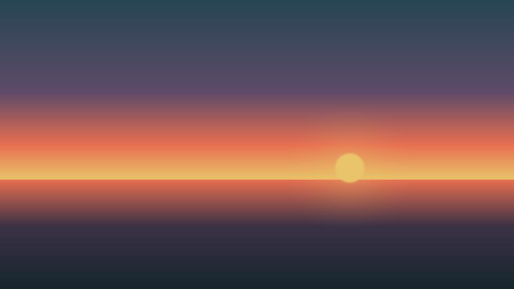 Minimal Horizon Sunset wallpaper