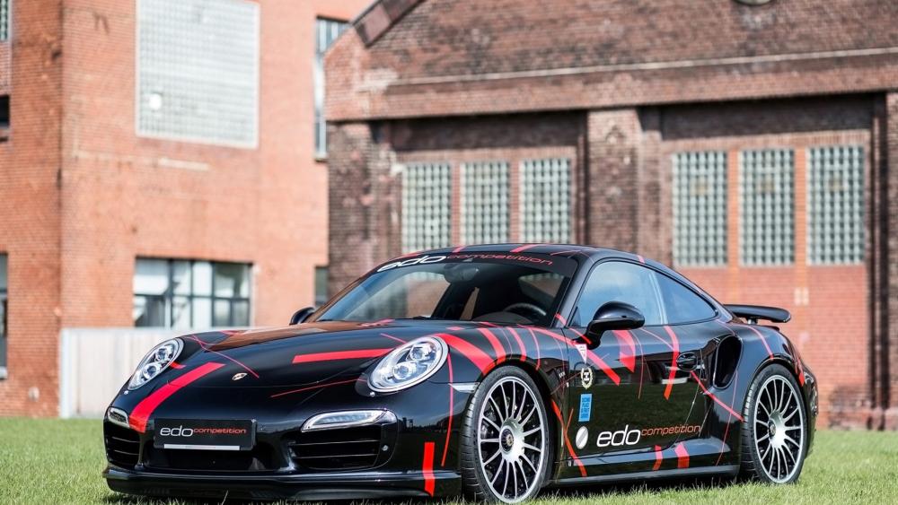 Sleek Black Porsche 911 Street Racer wallpaper