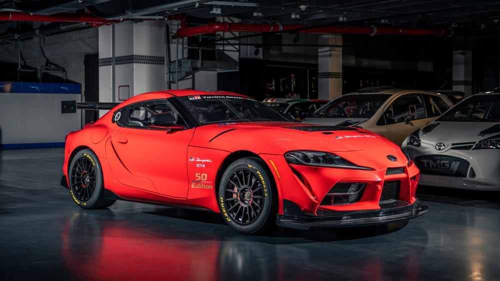Toyota GR Supra GT4 Red Racing Beauty wallpaper