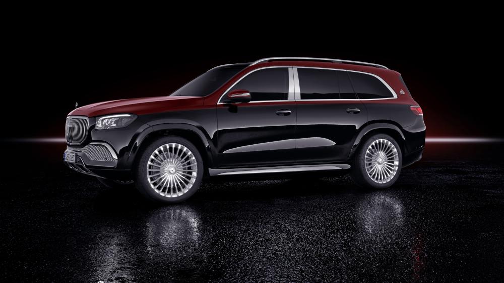 Luxury SUV Elegance in Midnight Red wallpaper
