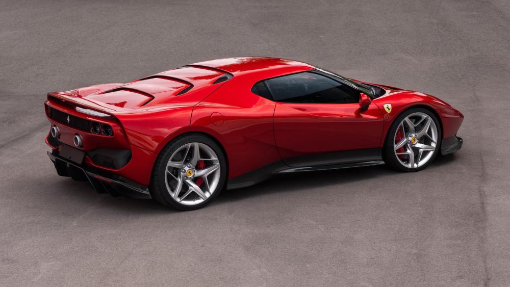 Prancing Red Supercar Elegance wallpaper