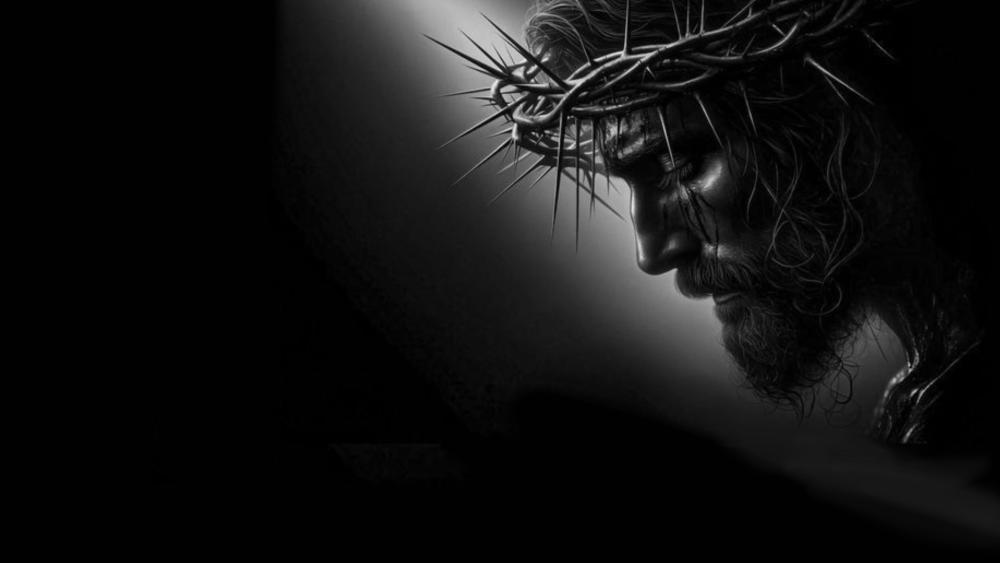 Sorrowful Crowned Christ wallpaper