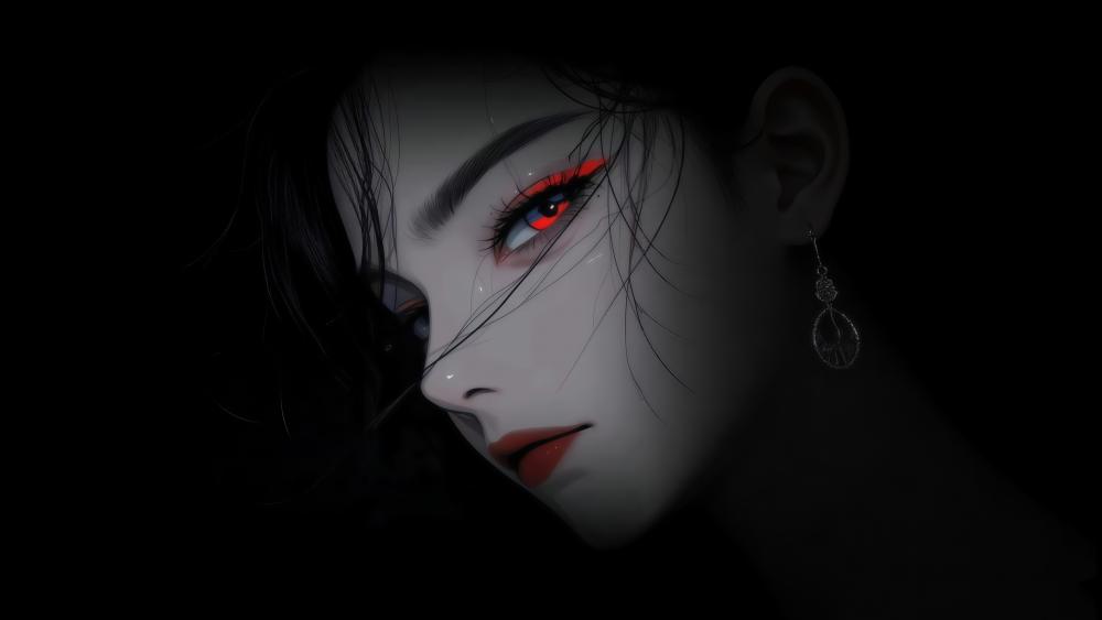 Gothic Crimson Gaze wallpaper