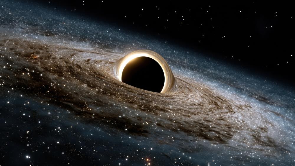 Cosmic Abyss Around a Radiant Black Hole wallpaper