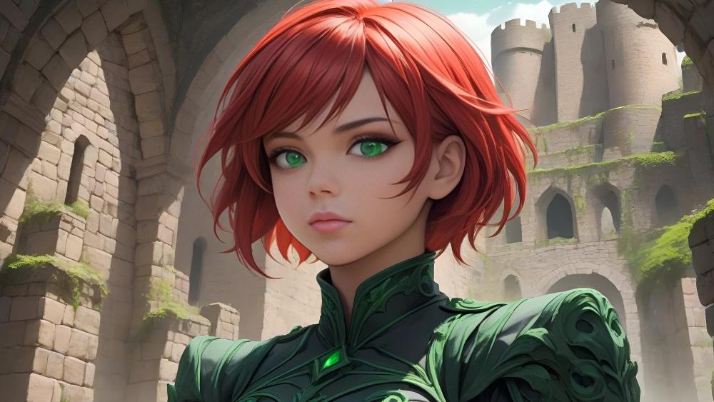 Emerald Gaze of the Ruined Keep wallpaper