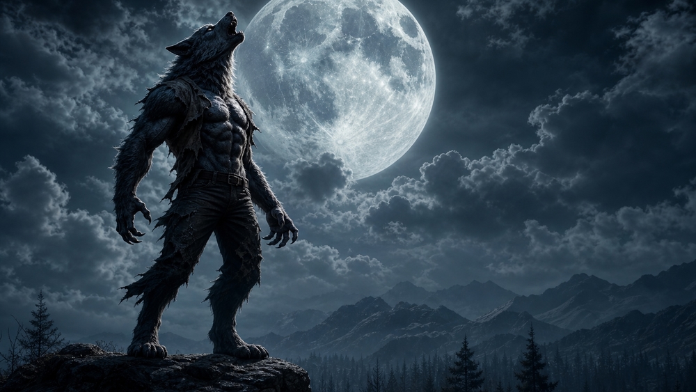 Moonlit Werewolf Ascension wallpaper