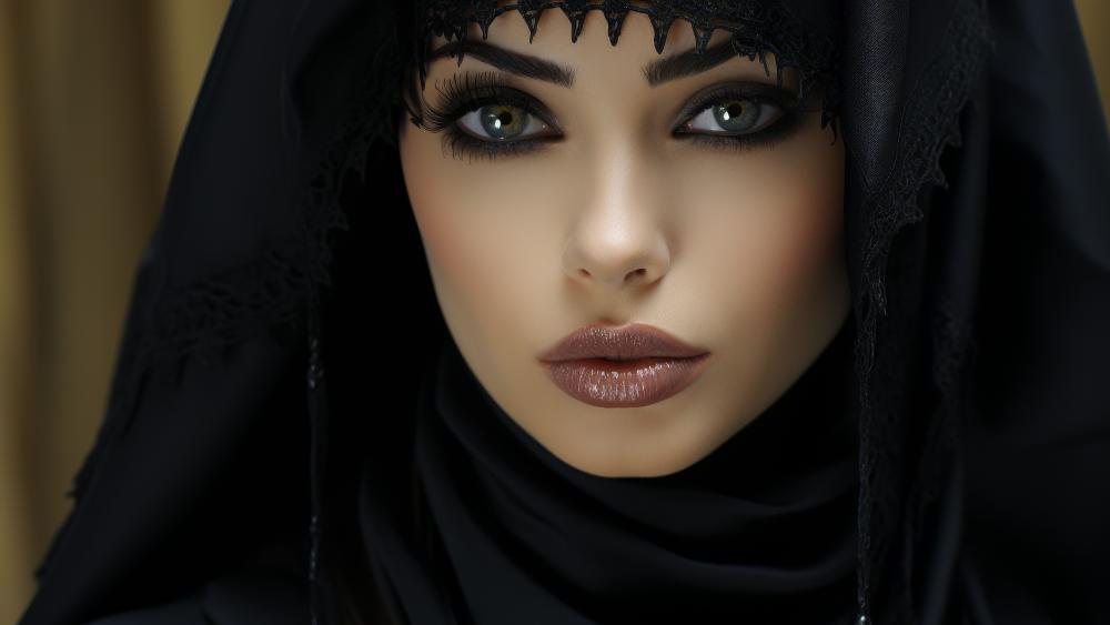 Silent Strength in Shadowed Beauty wallpaper