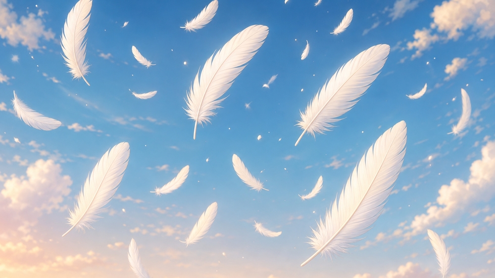 Dreamy Feather Sky wallpaper
