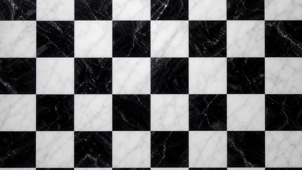 Monochrome Marble Checkerboard wallpaper