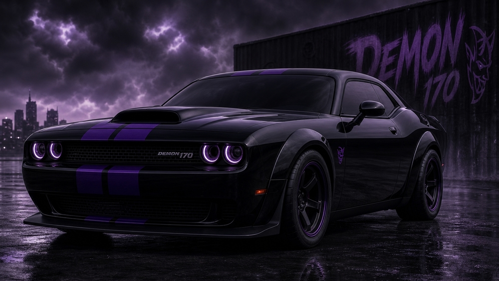 Midnight Demon Muscle Car wallpaper