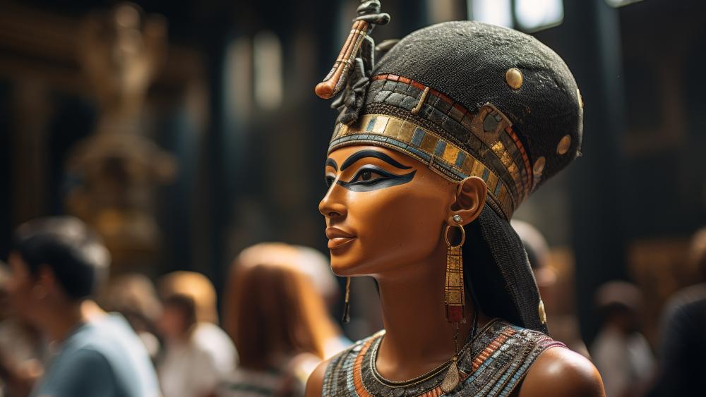 Regal Nefertiti of the Golden Empire wallpaper