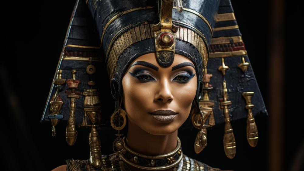 Eternal Egyptian Queen of Golden Majesty wallpaper