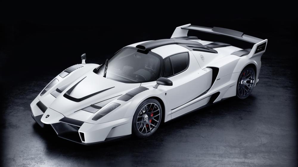 White Ferrari Hypercar wallpaper