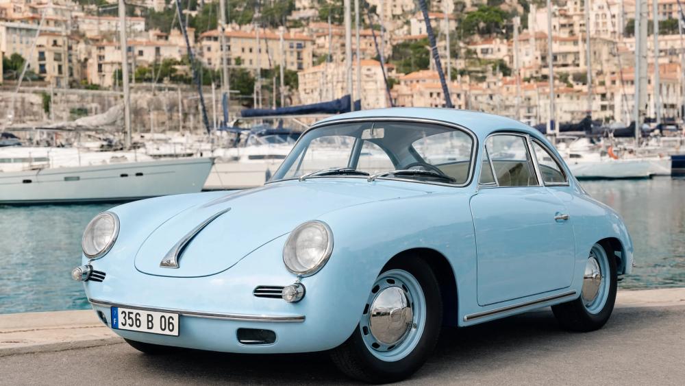Baby Blue Porsche Classic wallpaper
