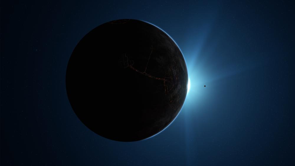Shadowed Planet Eclipse wallpaper