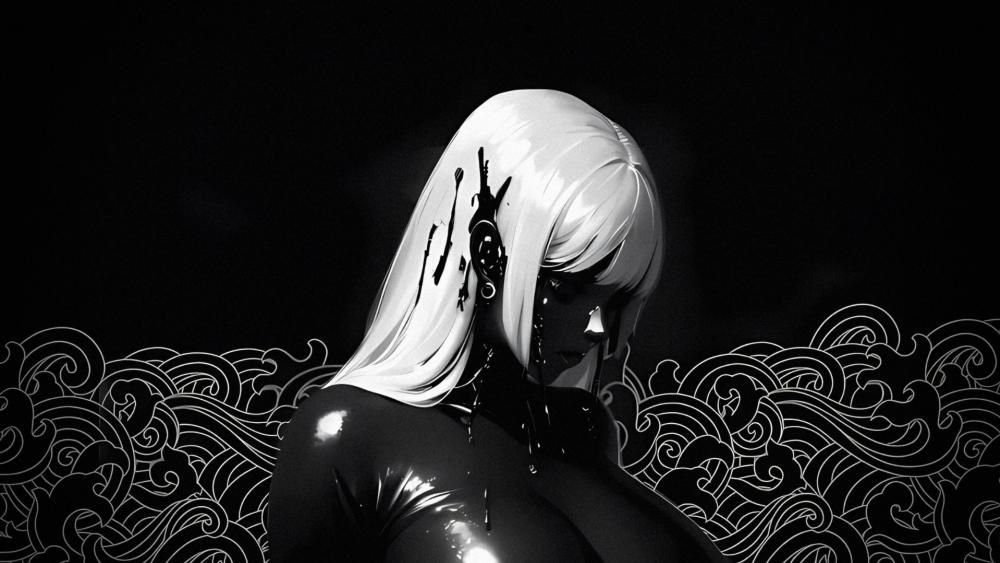 Ghostly Elegance in Monochrome wallpaper