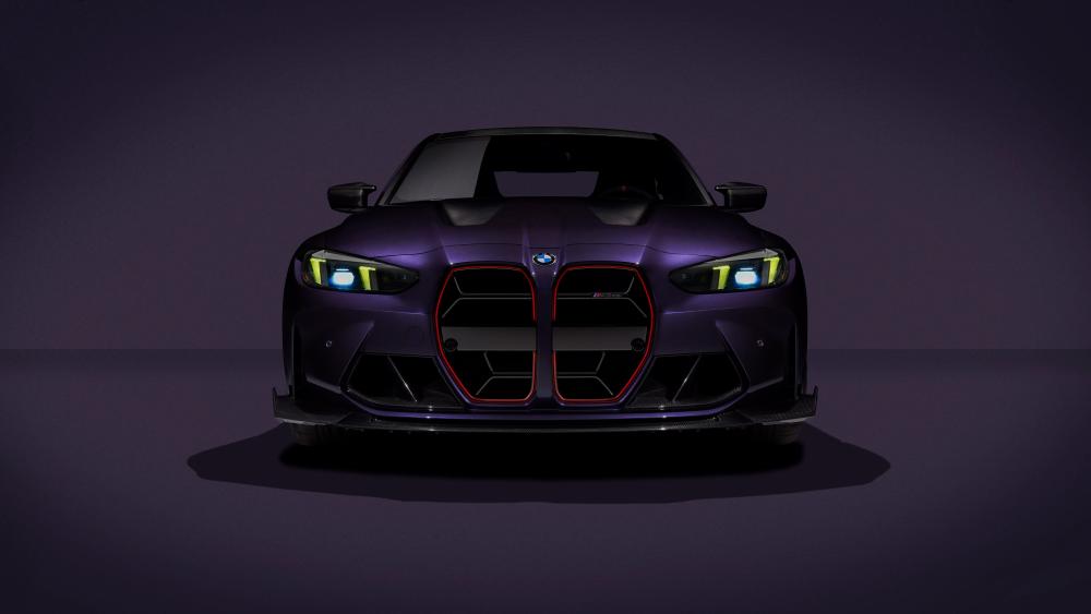 Purple BMW M3 Front View wallpaper