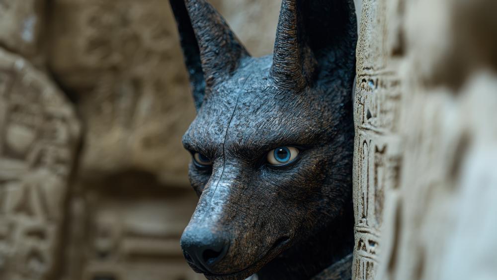 Ancient Jackal Guardian wallpaper