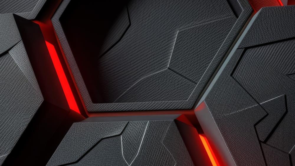 Dark Hexagon Pulse wallpaper