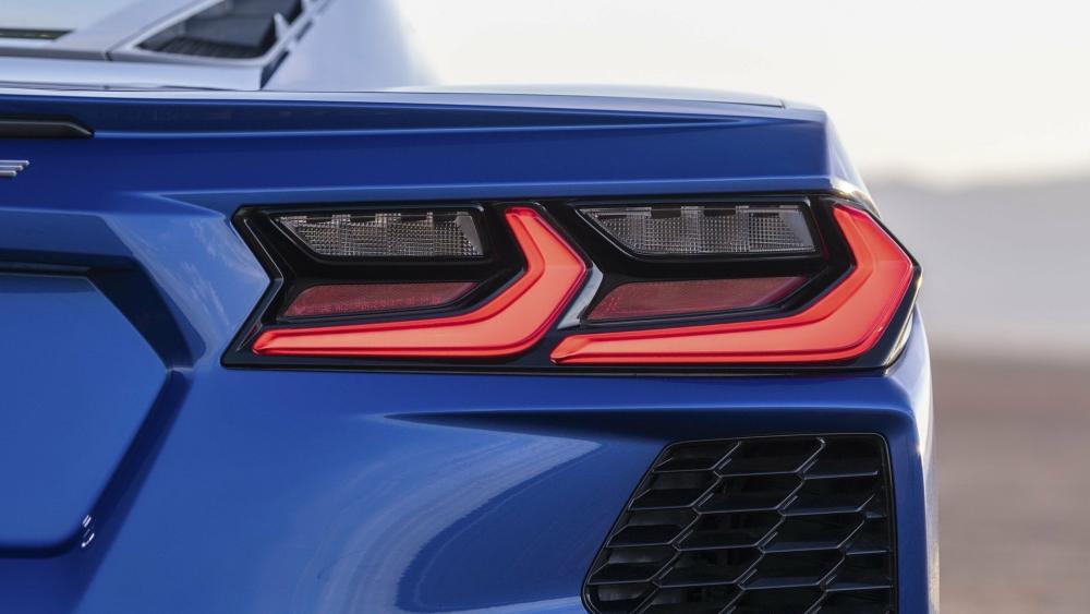 Blue Corvette Rear Light Detail wallpaper