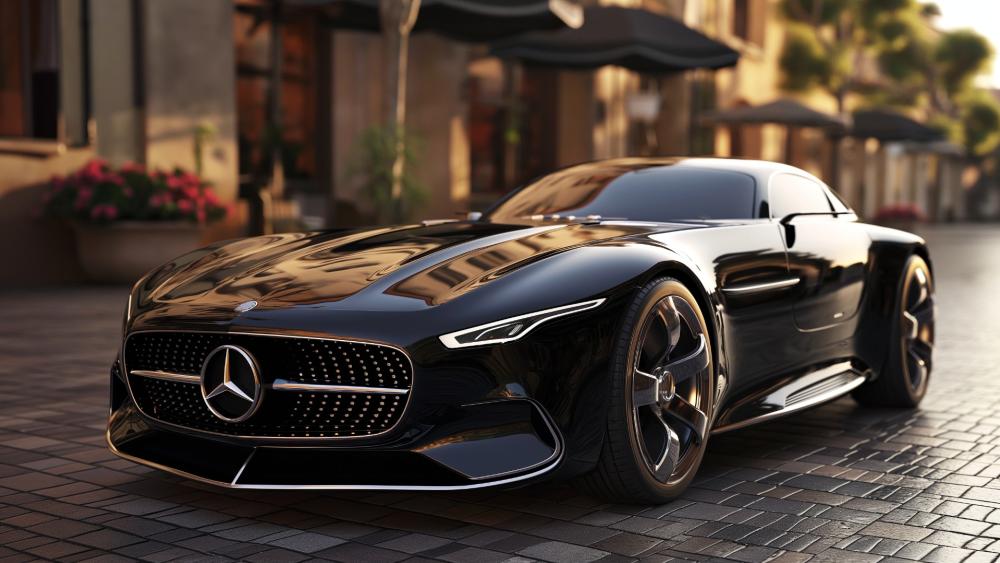 Mercedes-Benz Sleek Black Roadster wallpaper