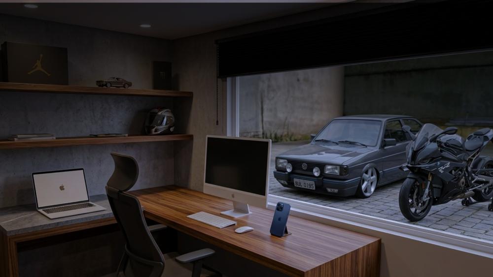 Modern Garage Workspace With Dream Machines wallpaper