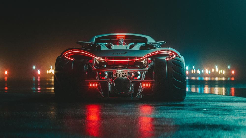 Neon McLaren Night Racer wallpaper