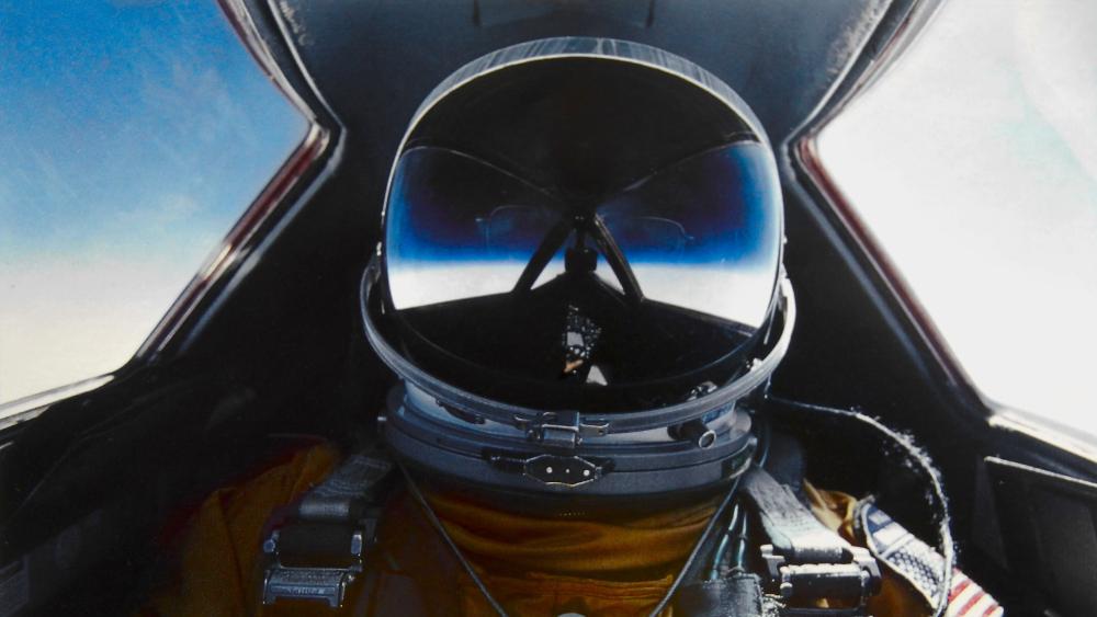SR 71 Blackbird Pilot in Supersonic Cockpit wallpaper
