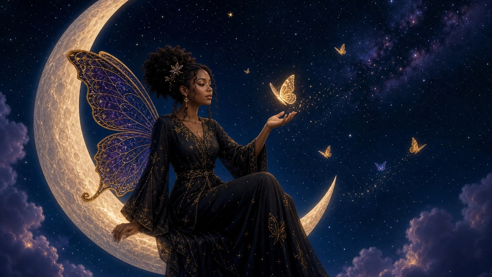 Moonlit Fairy Dream wallpaper
