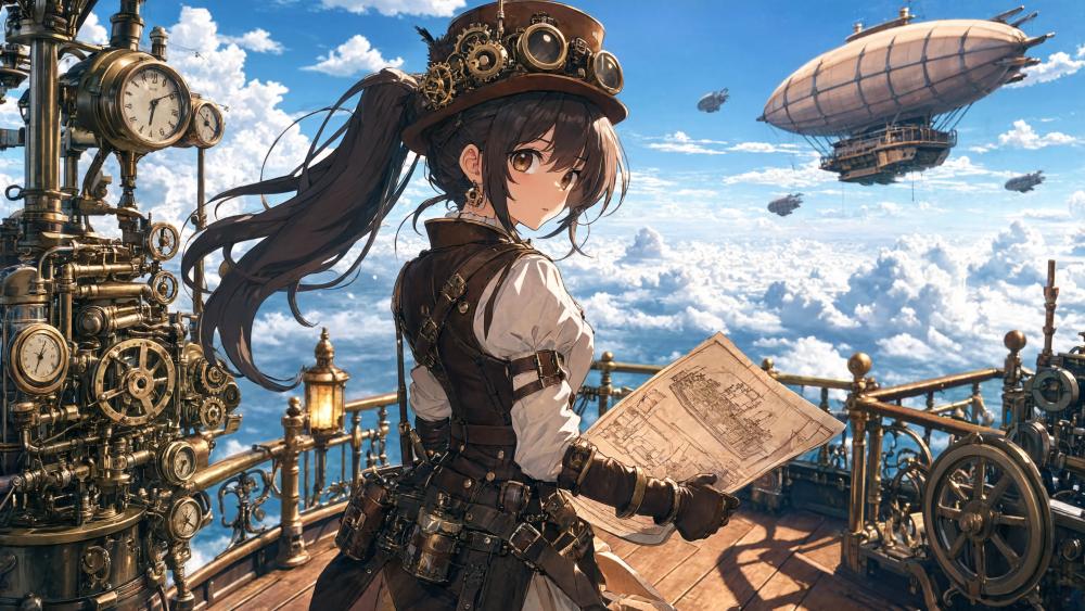Steampunk Anime Girl wallpaper