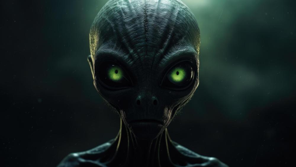 Glowing Eyes of the Grey Visitor wallpaper