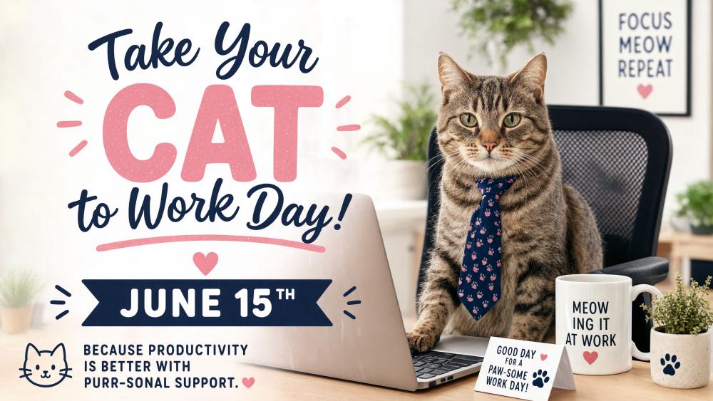 June 15th Take Your Cat To Work Day wallpaper