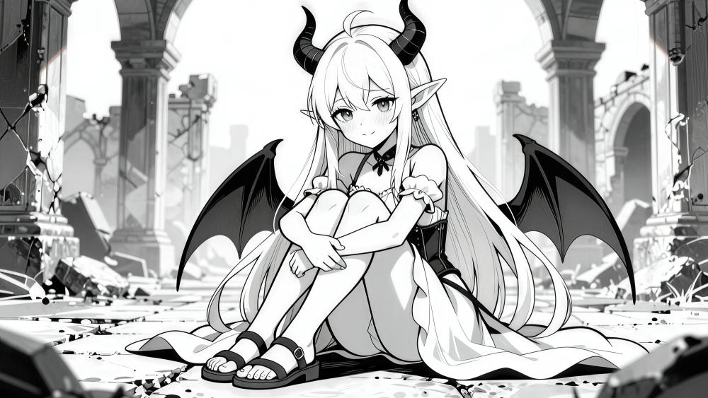 Gothic Demon Girl Serenity wallpaper