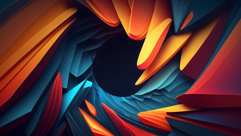 Radiant Abstract Vortex wallpaper