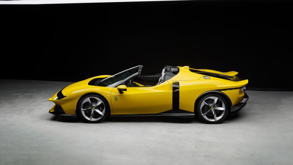 Yellow Ferrari 849 Spider Spotlight wallpaper