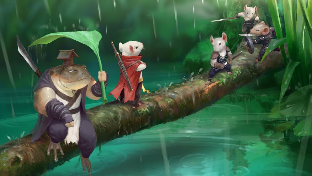 Whimsical Forest Crossing wallpaper