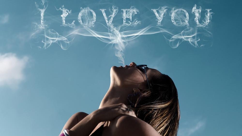 Woman in love wallpaper