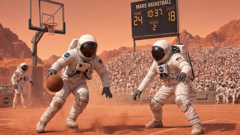 Basketball On Mars wallpaper