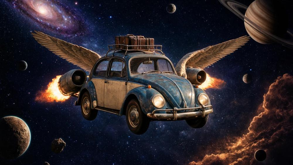 Deep Space VW Bug wallpaper