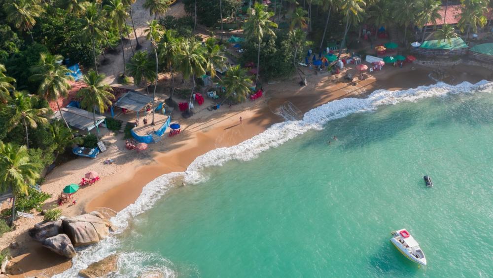 Tropical Coastline From Above wallpaper