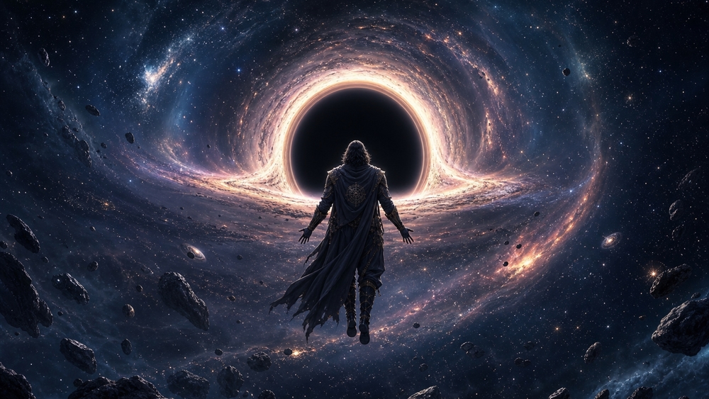 Cosmic Threshold Wanderer wallpaper