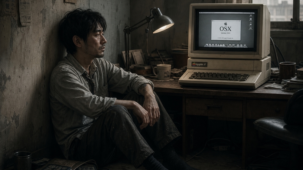 Worn Out Retro Computing Solitude wallpaper