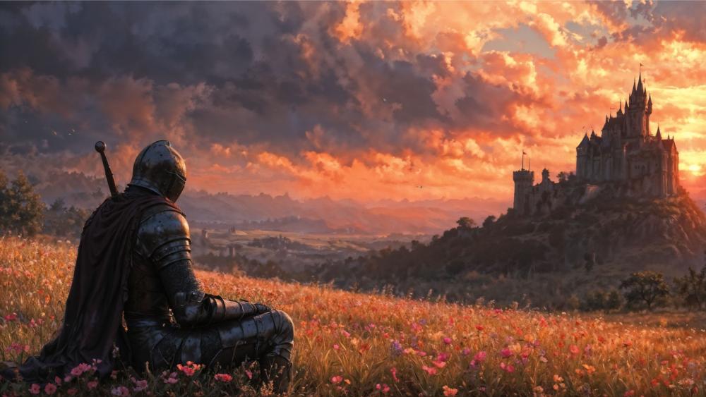 Silent Knight Before the Ember Kingdom wallpaper