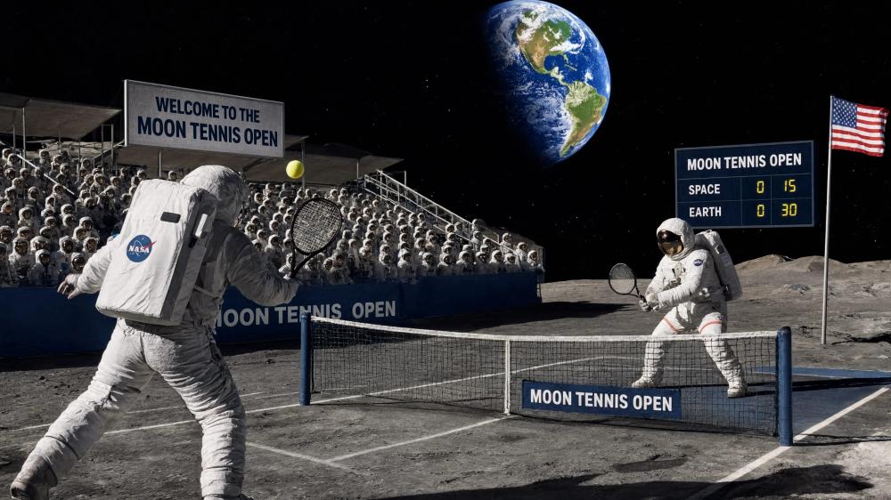 Tennis On The Moon wallpaper