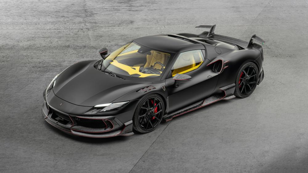 Stealth Ferrari 296 GTB Mansory wallpaper