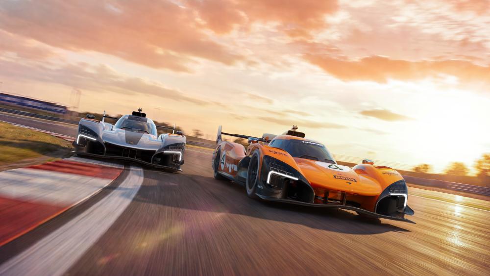 McLaren Hypercar Duel at Sunset wallpaper