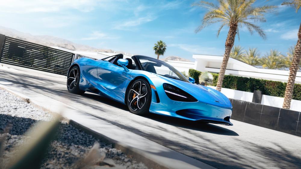 McLaren 750S Spider in Ludus Blue wallpaper