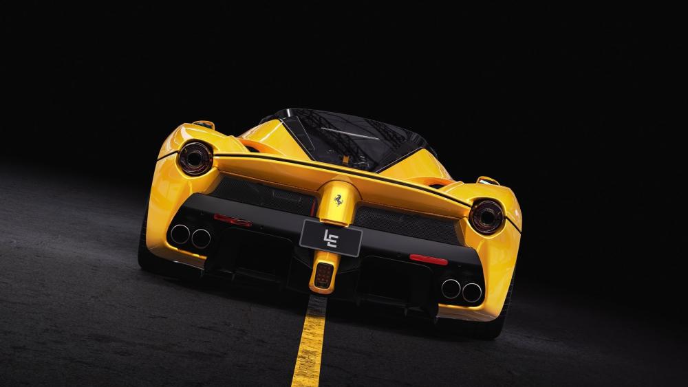 Yellow Ferrari LaFerrari Aperta Dream Machine wallpaper